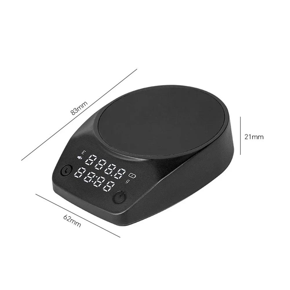 Mini Coffee Scale Electronic Coffee Bean Scale Palm Size Timing Weighing Scale Home Kitchen Tool Coffee Bar Tools Accessories