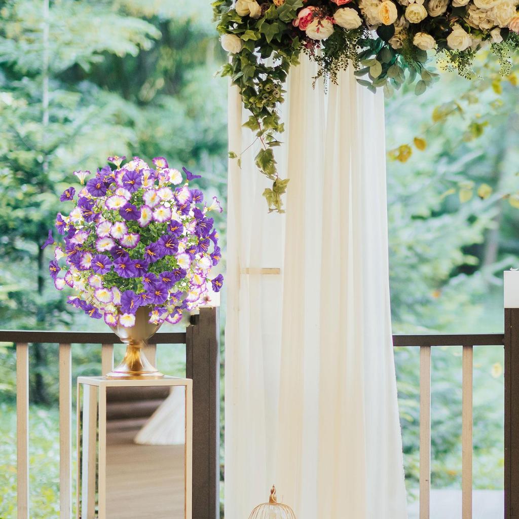 Artificial Flowers Topiary Ball with Ground Stake DIY Crafts Easy To Install Handcraft Wedding Decor