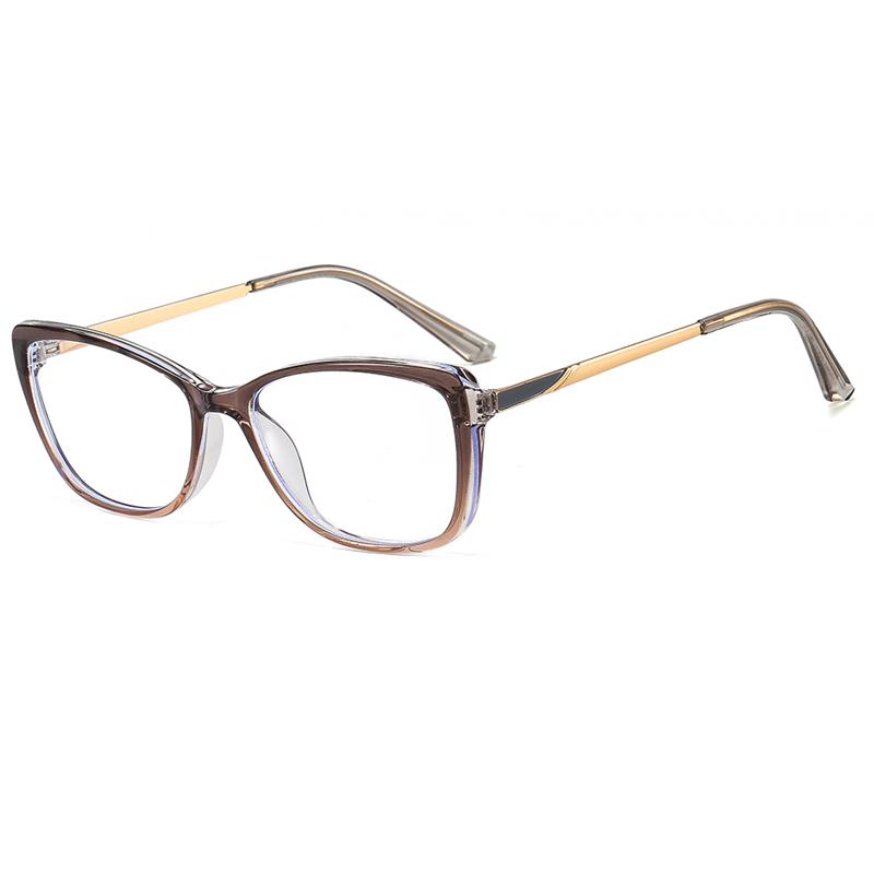

Full Frame Blue Light Blocker Optical Glasses With Prescription Vintage UV400 Oval Myopia Glasses Woman 0 -0.5 -0.75 To -6.0 0