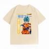 Dragon Ball Super Goku Super Saiyan Blue Print T-shirt Casual Short Sleeve Cotton Anime Streetwear T-shirt Unisex