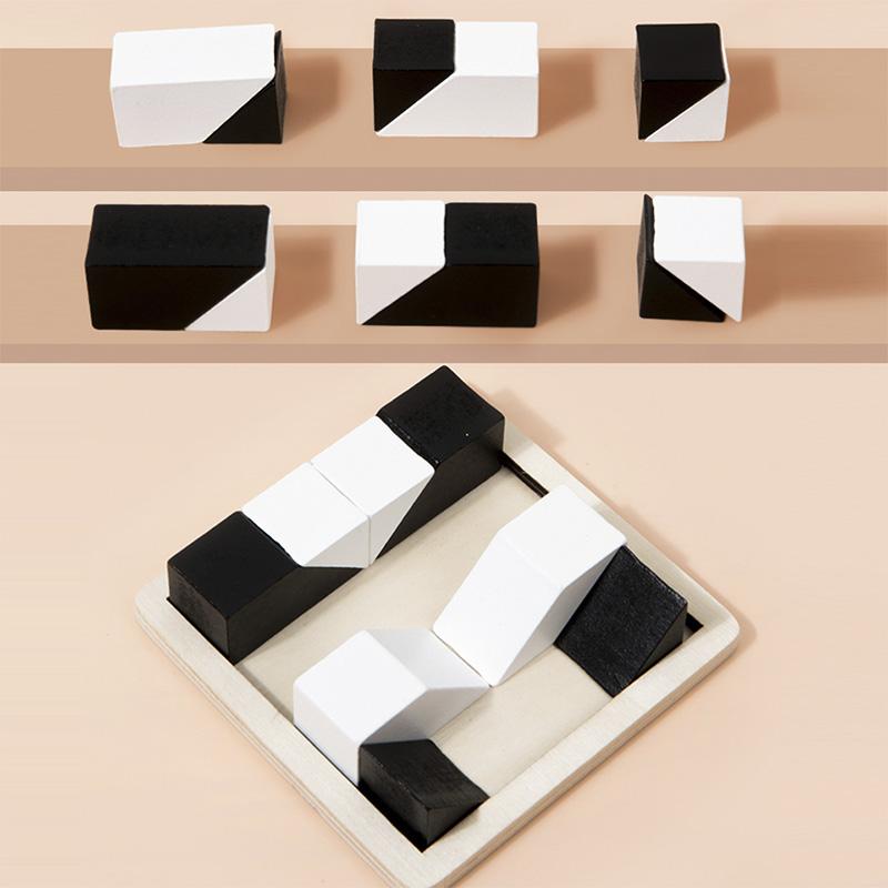 Jucării puzzle din lemn DIY cu ascunsă Montessori Antrenament pentru gândirea logică Blocuri de ascundere Jocuri de masă Jucării educaționale pentru copii