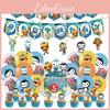 Colorful Octonauts Birthday Party Decoration Set With Spiraling Banners And Balloons