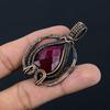 Ruby Pendant Gemstone Jewelry, 999 Copper Wire Wrapped Handmade Pendant, Latest Design Jewelry