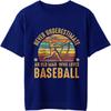 Relaxed Fit Unisex O Neck Tshirt Oversized Never Underestimate An Old Unisex Who Loves Baseball Trendy Male Teeshirt Workout Tshirt
