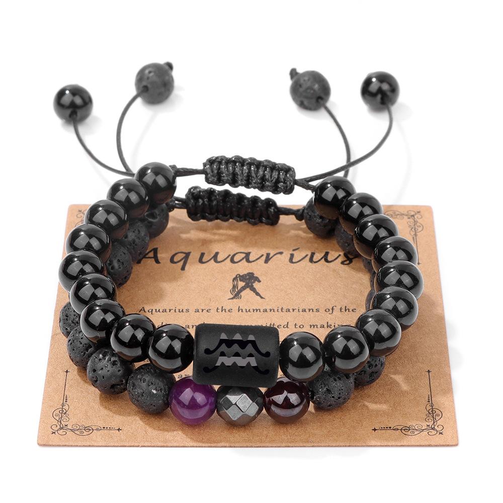 JYL TS Bracelet Men's Zodiac  Set Aligns Cosmic Energies For Favorable Outcomes