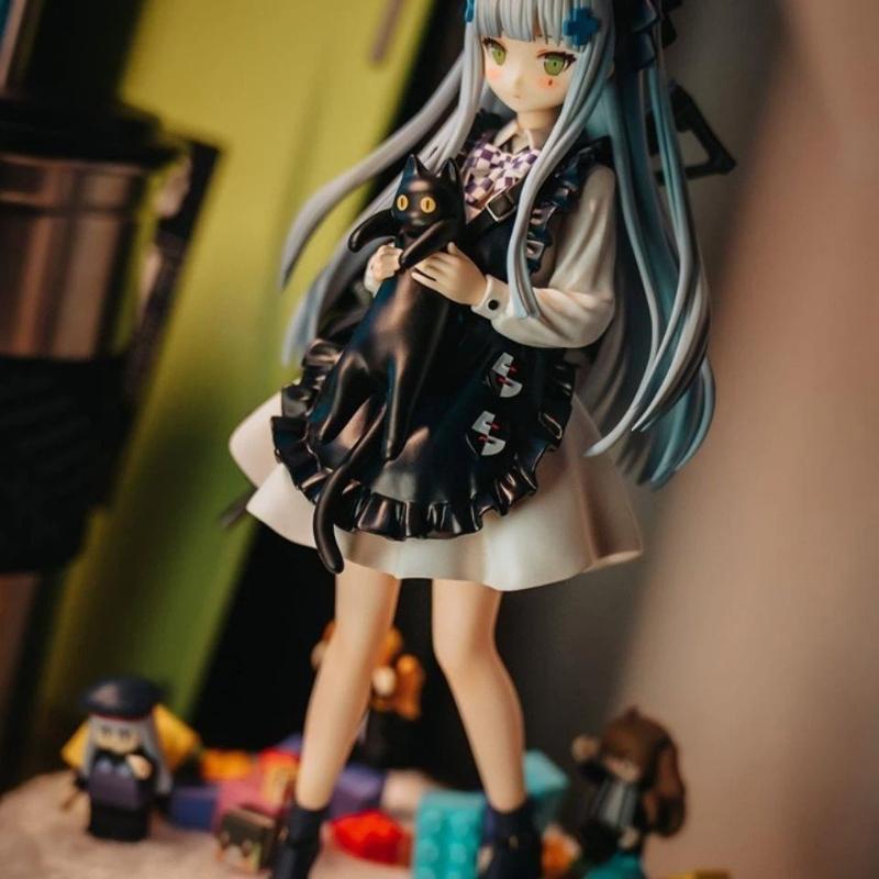 Action Figures Girls' Frontline Hk416 Black Cat'S Gift Figure, Anime & Game-Themed Cute Anime Girl Ornament For Collectors