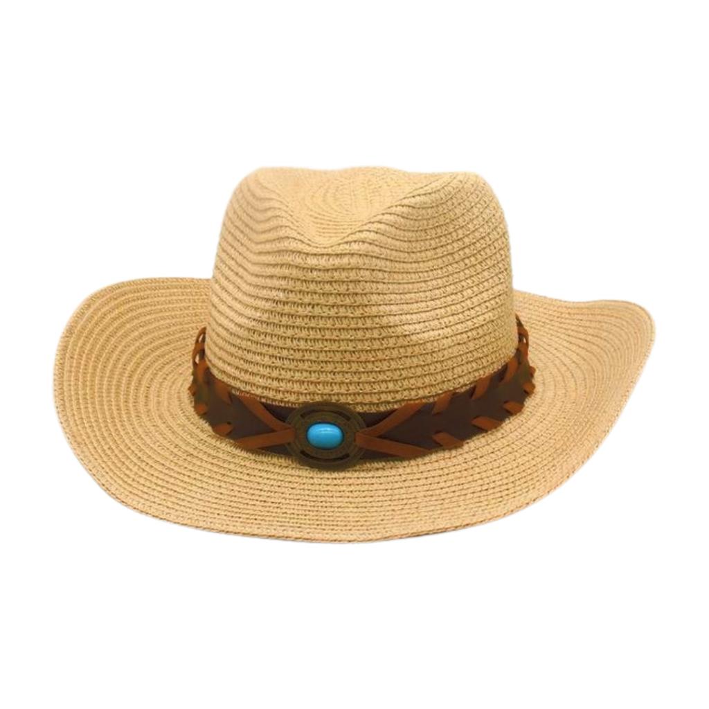 Premium Prärie Cowboyhut Sonnenschutz Sonnenhut Reise Strand Stroh Berühmter Strohhut