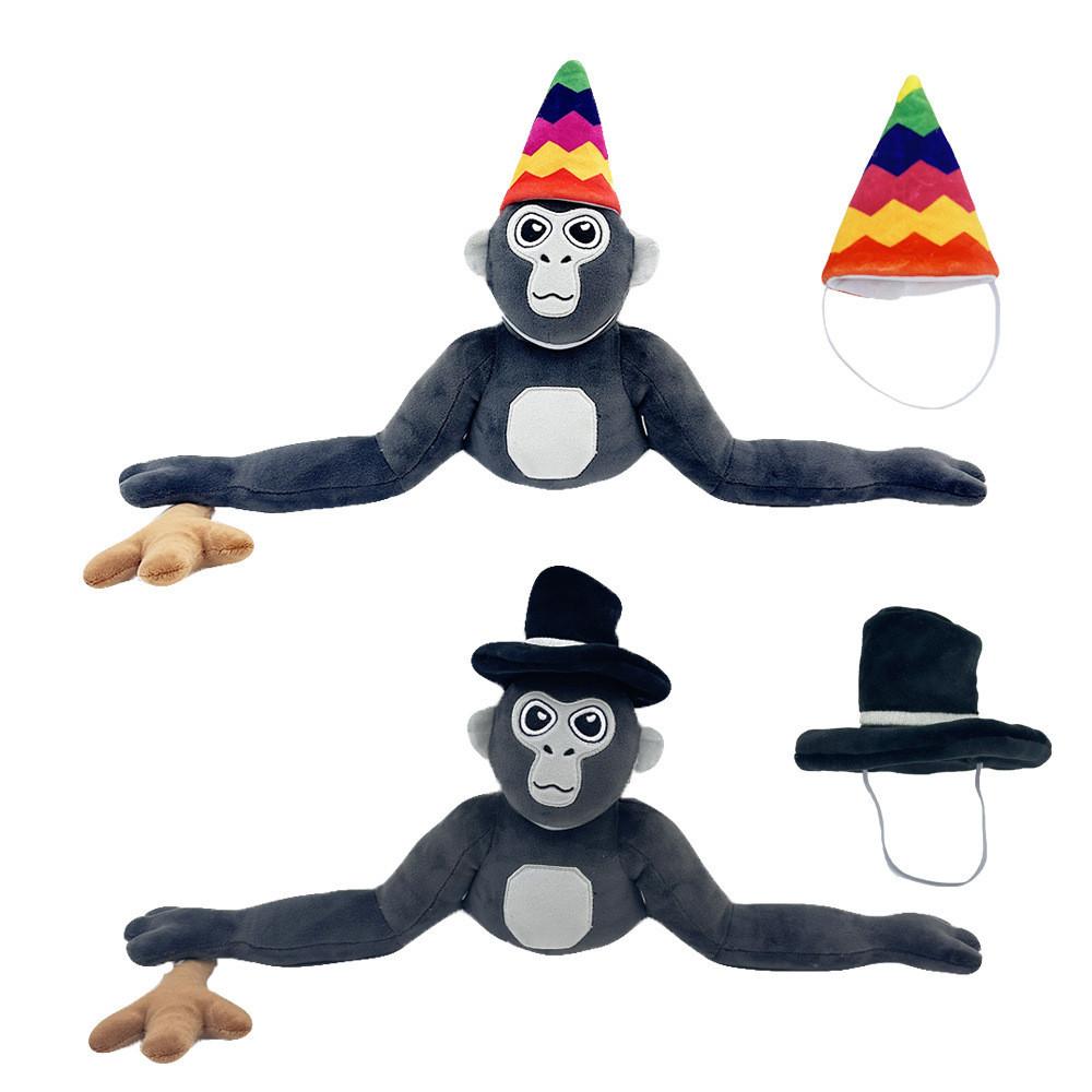 New Gorilla Tag Monke Plush Toy Stuffed Animal Doll With Hat 25cm Tall