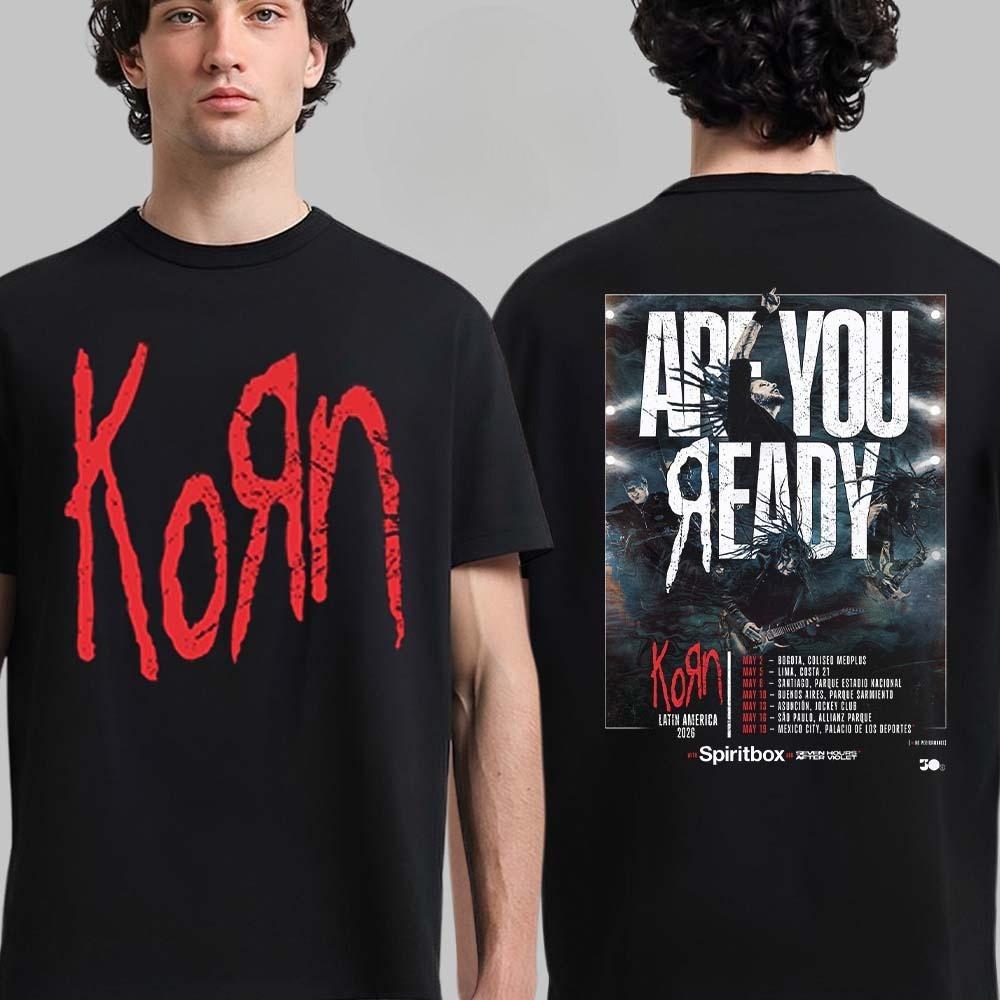 Korn Kanada 2025 Canada Tour Dates Two Sides Unisex T-Shirt High-end Luxury Is for Both Men and Women Top Y2k