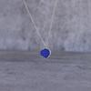 Natural Raw Lapis Lazuli Necklace Raw Stone Pendant Necklace Sterling Silver Handmade Necklace Healing Gemstone Pendant Bridesmaid Gift