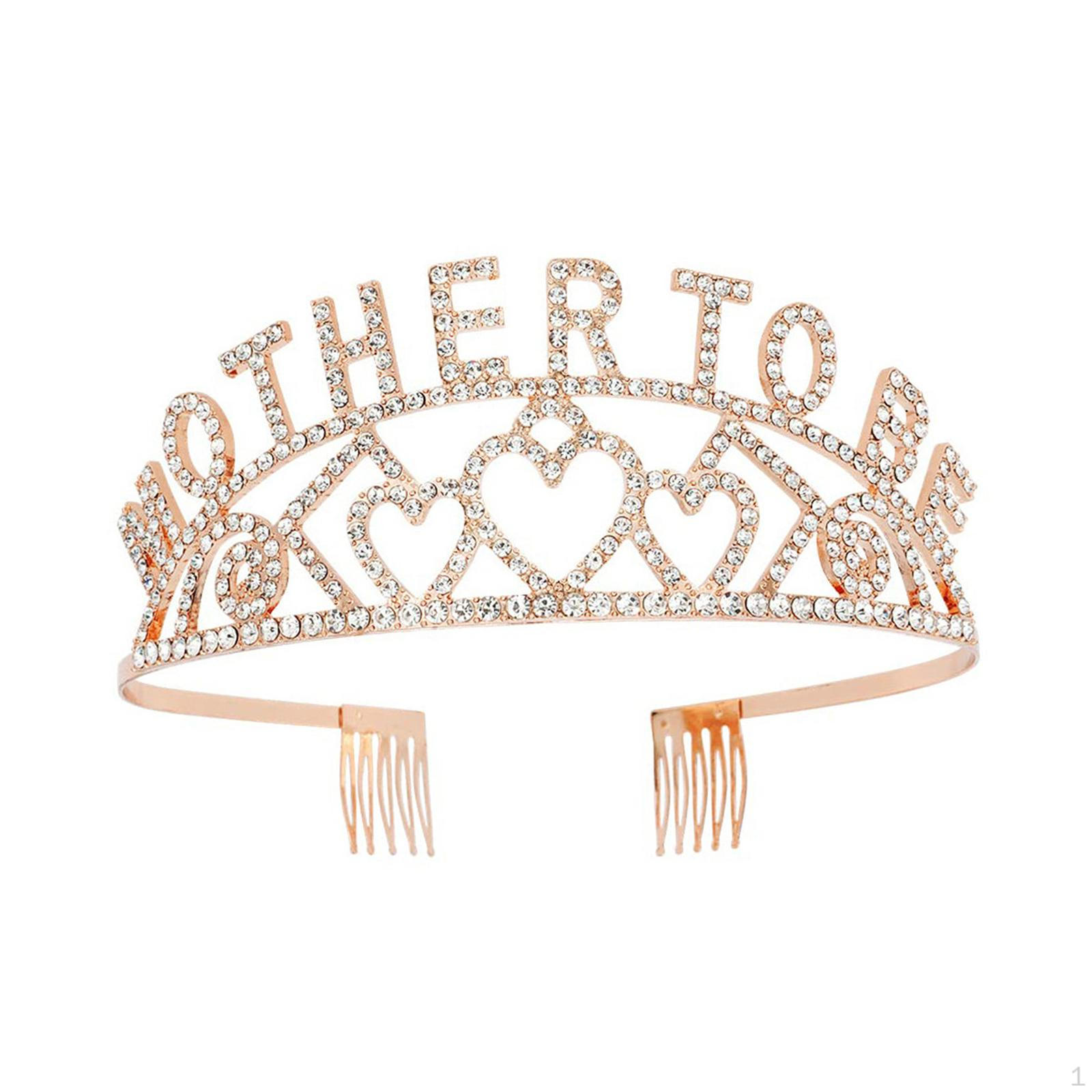 

Повязка на голову с короной для матери на День матери, элегантный подарок со стразами для Rose gold
