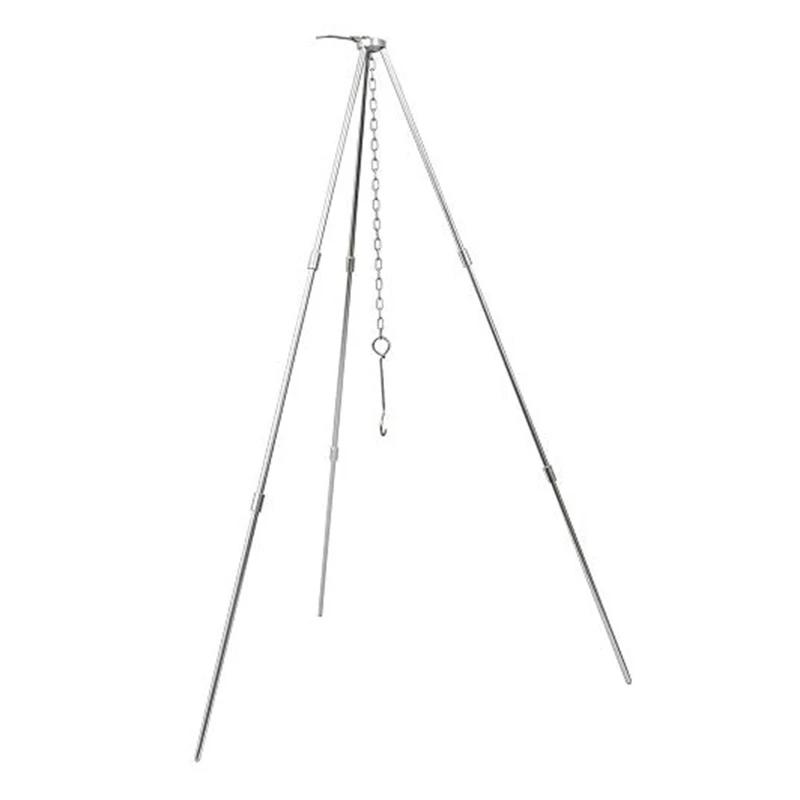 

Outdoor Winter Camping Campfire Tripod Portable Hanging Can Stand Outdoor Cookware Picnic Cooking Pot Grill Tools And Equipment