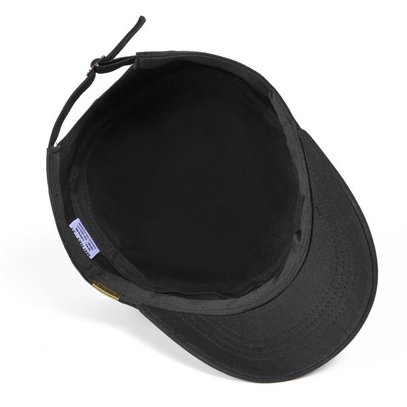 New single hat flat top hat men's spring and autumn trendy fashion casual short brim cap