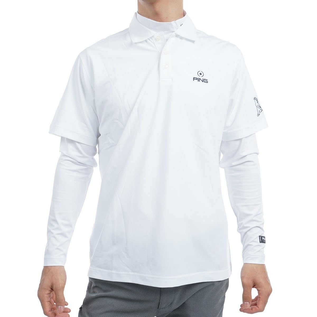 

Ping Apparel Layered Twin Set Neck Shirt and Polo Shirt Golf LL Men s (High Set) / / 621-4260801 030_White
