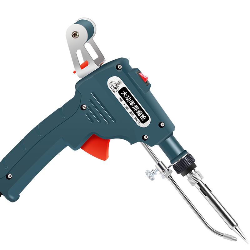 120W Manual Solder Feed Electric Soldering Iron - Internal Heating, Non-Adjustable Temperature, Ideal for Household Repair and Welding.