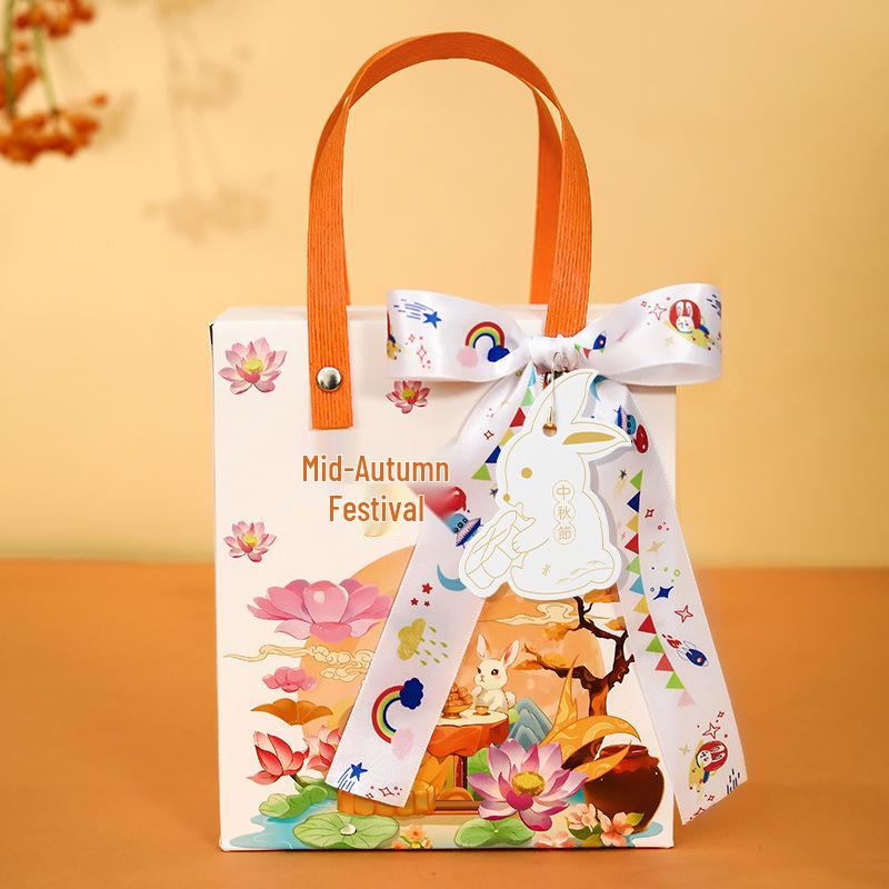 2024 Premium Mid-Autumn Mini Snow Skin Mooncake Gift Box - Elegant Handheld Packaging