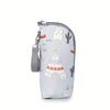 Cute Animal Print Insulated Bottle Bag, Portable Zippered Diaper Bag for Travel Daily Use