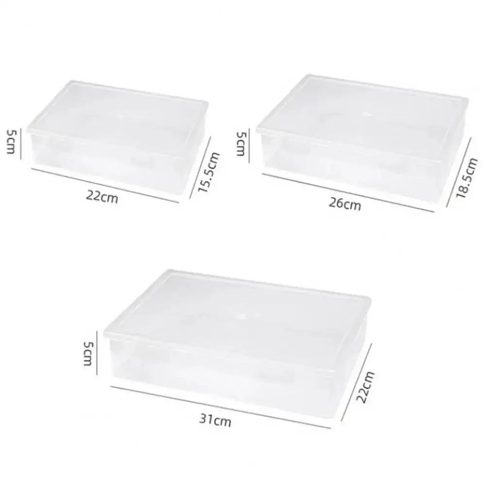 Portable A4 A5 File Organizer Multifunctional Transparent Document Storage Container Dustproof File Box Home Office Supplies