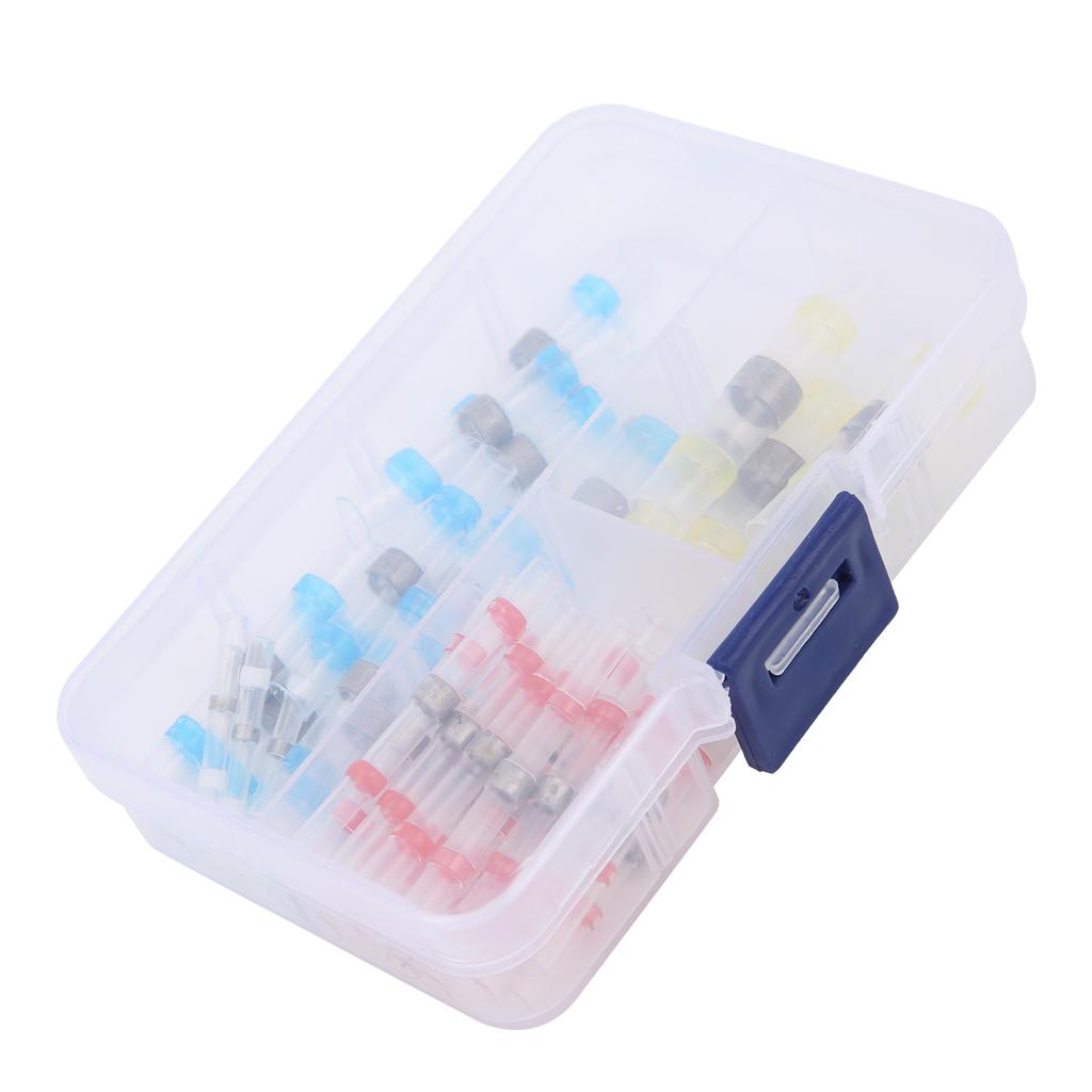 50PCS Heat Shrink Butt Connector White Red Blue Yellow Solder Ring Waterproof Cable Joint