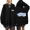 Dark Sweatshirt Men'S And Women'S Hoodies Goth Couple Harajuku Large Size Zip Sweater