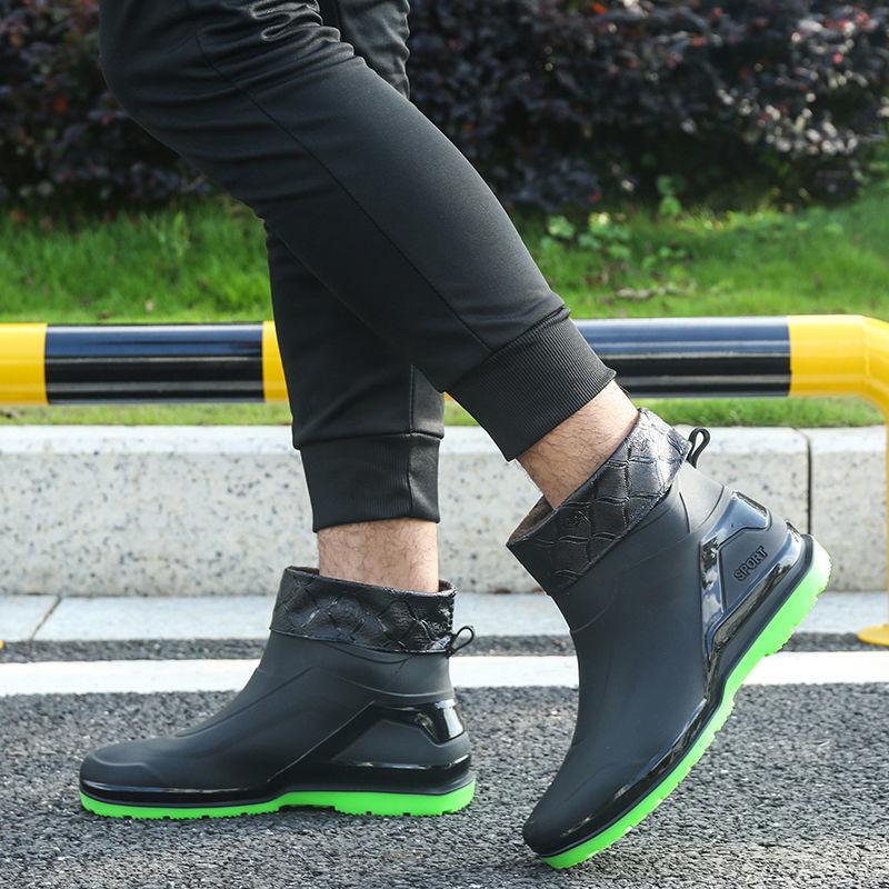 2024 New Fashion Outdoor Men's Rain Boots Unisex Rain Shoes Male Slip On Waterproof Working Shoes Fishing Boots Women Rain Boots