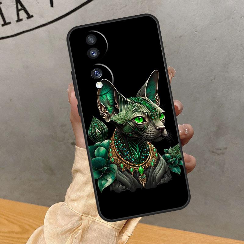 Sphinx Cat Printing Drawing Case For Honor Magic 5 6 7 Pro Cover For Honor 400 200 50 70 90 Lite X9 X8a X8b X9a X9b X9c