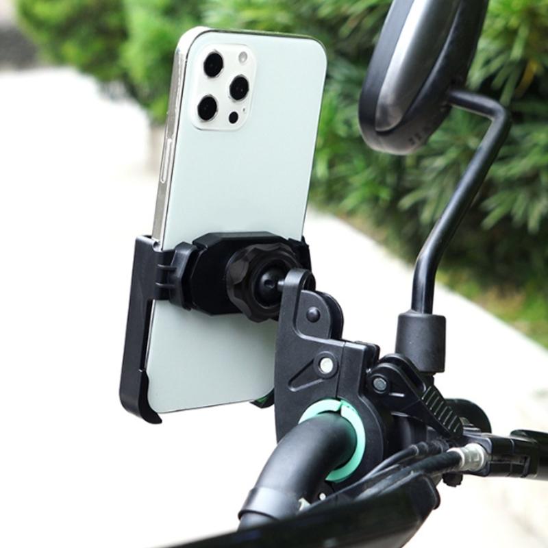 360 Rotating Bike Phone Holder Bicycles Phone Clamps Scooter Phone Clip Adjustable Nonslip Cycling Bracket Enduring