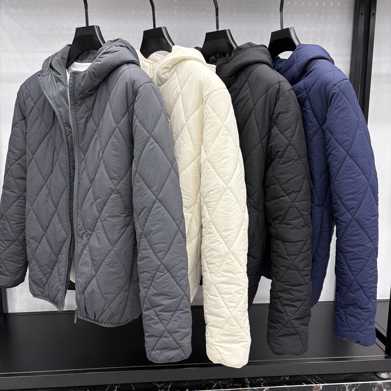 2025 Men's Hooded Winter Cotton Jacket - Solid Color, Warm, Casual, High Quality
