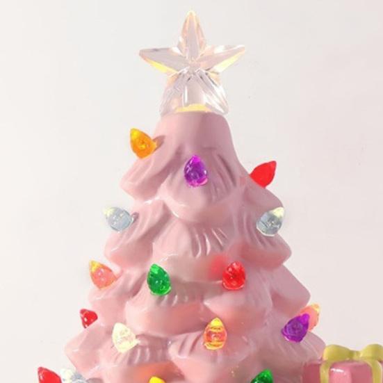 5 Inch Lighted Christmas Gnome Decorations Resin Faceless Old Man Christmas Tree Small Prelit Gnome Figurine with Multi-colored Lights
