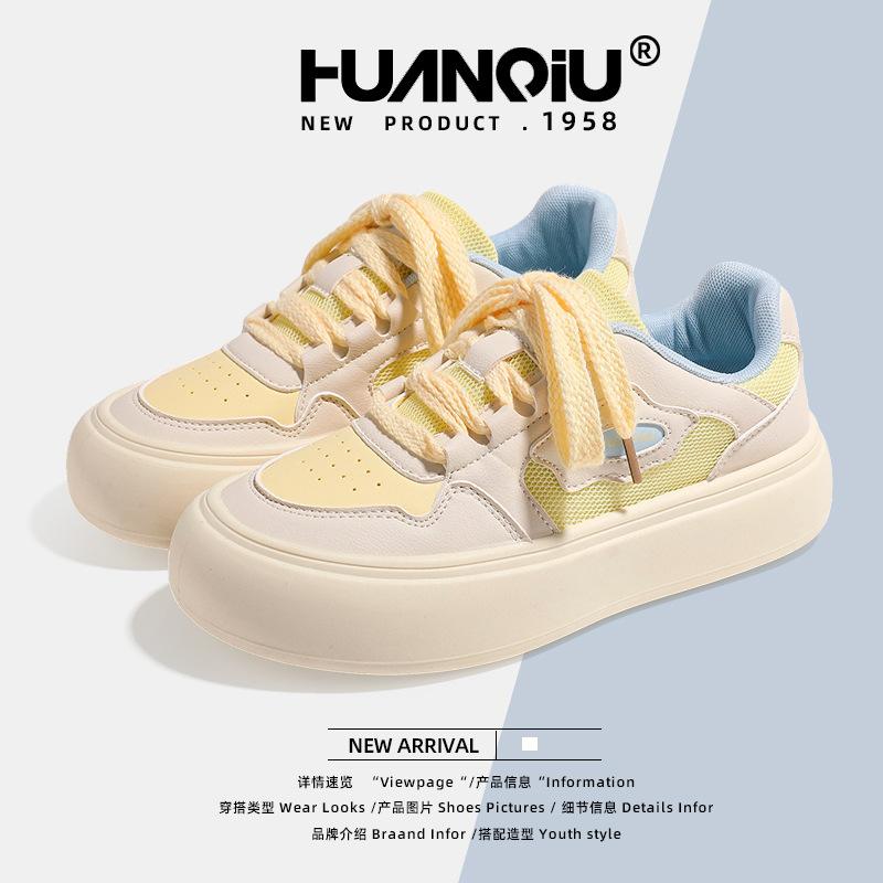 Global platform shoes women's XHQ-G398W new summer mesh breathable board shoes casual student board shoes women