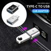 1pcs New Car Type-C To USB Interface Mini Converter Charging Adapter Logo For Peugeot 206 208 306 307 308 407 408 508 2008 3008