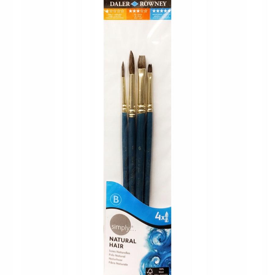 Daler Rowney Camel Hair Brush Set of 4