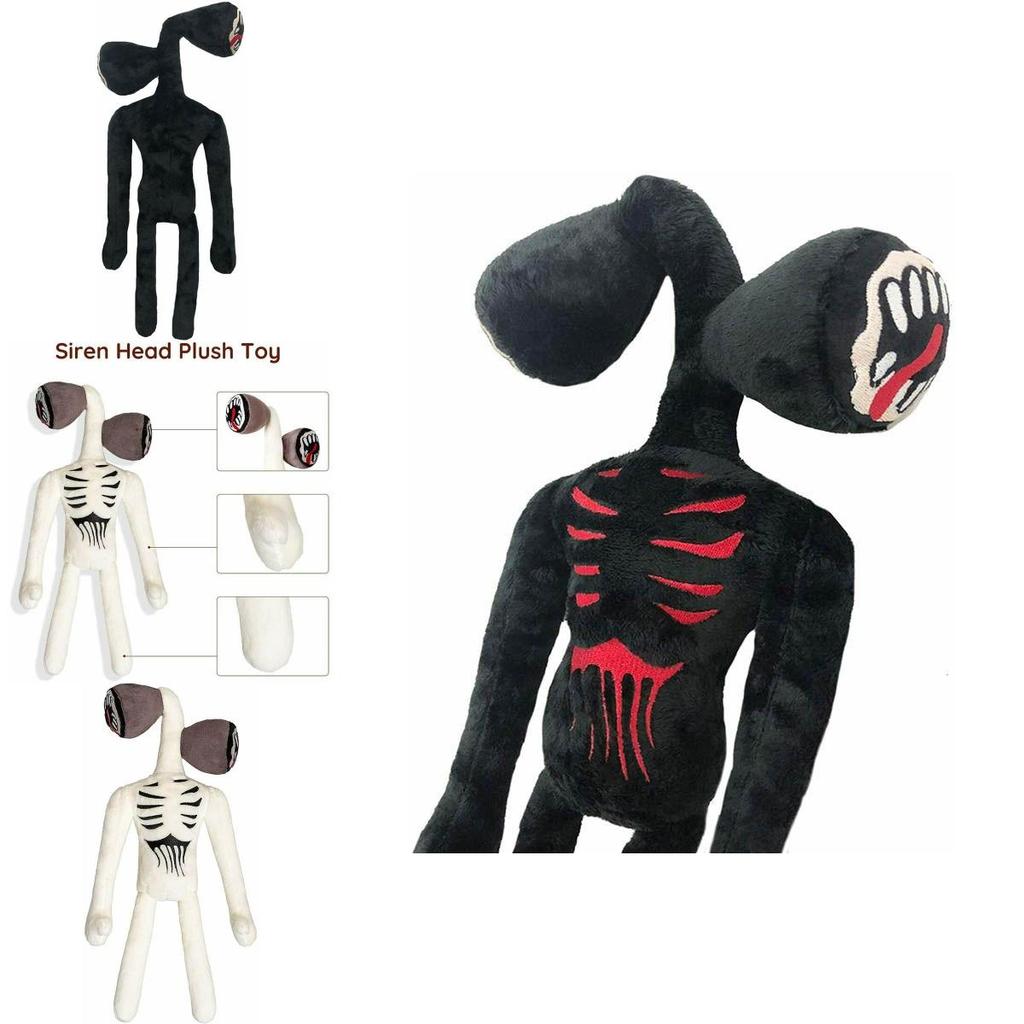 15.7 Inch Siren Head Plush Toy Soft Black And White Horror Stuffed Doll For Kids