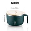 Noodle Bowls 1200ml Anti-Scalding Soup Mugs with Lid and Fork 304 Stainless Steel Lunch Bowl for Kitchen Pho Soup Pasta Oatmeal