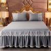 45cm Skirt Style Bedspread Ruffle Lace Exquisite Embroidery Bed Skirt  Anti Slip Princess Bed Cover 1.5/1.8/2 M Bed Dust Cover