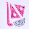 4-Piece Student Drawing Set: Triangle Rulers, Protractor, Square & 20cm Straightedge