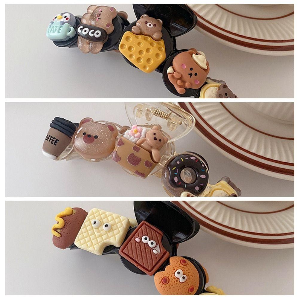 Bear Korean Style Headwear Sweet Shark Clip Cute Cookie Hair Claw  Vacation