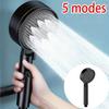 High-Pressure Showerhead Featuring 5 Different Spray Settings - Durable Rainfall Shower System, Easy Installation for Bathtubs