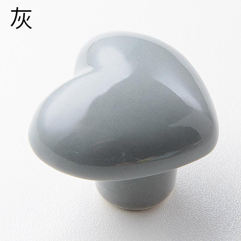 Ceramic Cabinet Knob Pulls for Kids Dresser and Kitchen Cabinets, Heart Shape Design