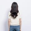Northern Deer Women's White Knit Top - Summer Short Sleeve, Soft Cotton & Triacetate Blend, Elegant Texture, Style 26113