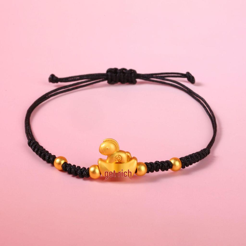 2026 Year of the Horse Zodiac Bracelet: Handmade Red String Ethnic Style Jewelry, Perfect for New Year or Small Gifts.