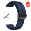 Magnetic Silicone Watch Strap 18mm 20mm 22mm Bracelet Magnetic Metal Buckle Wristband Quick Release Men Women Band Accessories