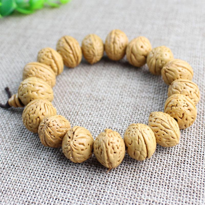 Phoenix Eye Bodhi Seed Peach Pit Rosary Beads Bracelet for Men and Women