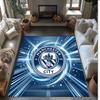 Manchester City Printed Flannel Area Rug Non Slip Soft Polyester Floor Carpet Indoor Decor Mat for Bedroom Living Room Sofa