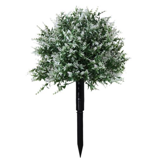 

23.6 Artificial Lavender Topiary Ball with Spike Faux Lavender Shrub Bushes UV Resistant Greenery Plants for Front Porch Backyard Entryway белый