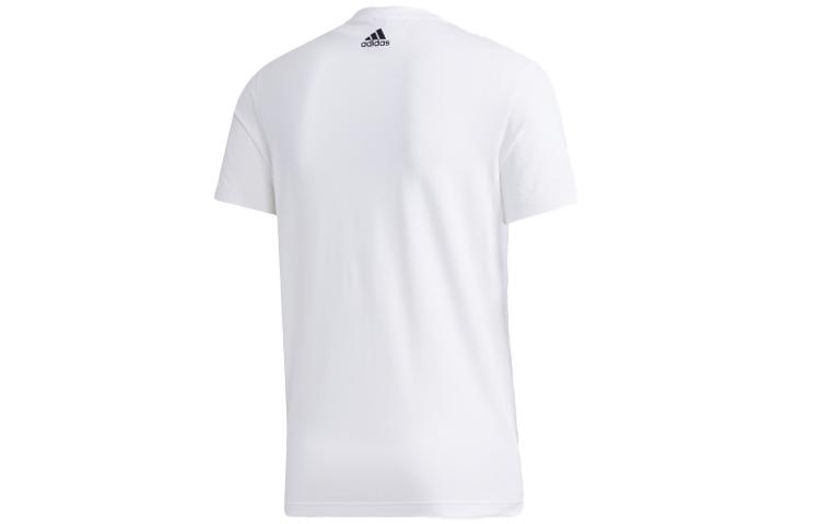 adidas T Shirts Men's White Crew Neck Moderate Straight Fit GL5622