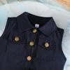 Girls' Pink Vest & Pleated Skirt 2Pcs Casual Outfit