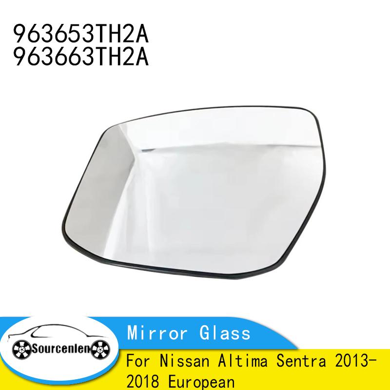 Heated Side Mirror Glass Rear View Mirror Glass For Nissan Altima Sentra 2013-2018 an Models 963653TH2A 963663TH2A 1Pcs Left