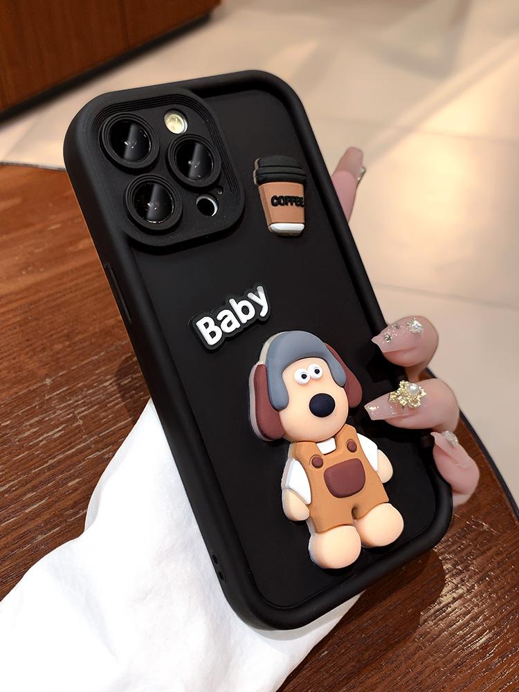 Applicable to Samsung S24U mobile phone case cartoon dog S25 anti-drop cover s23p creative a73A56A14 cute new model