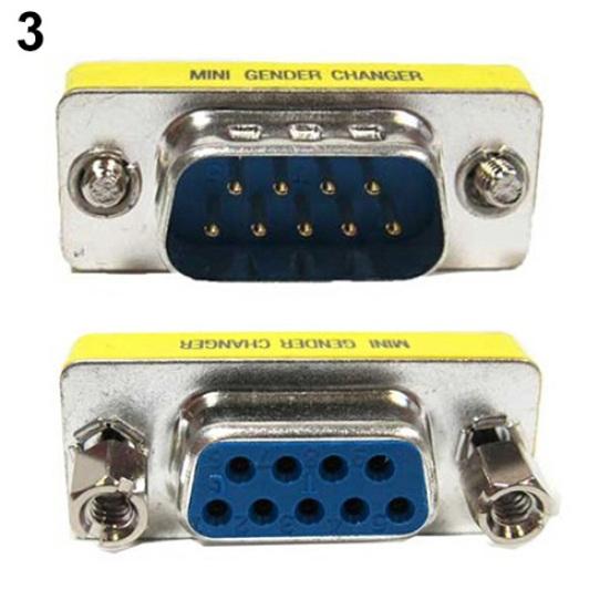 DB9 Mini Gender Changer Coupler Female to Female/Male to Male/Male to Female